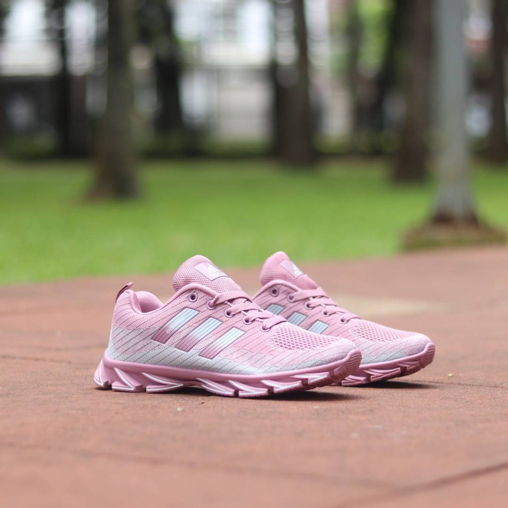 Sepatu Sneaker Wanita Olahraga Sport Dewasa Warna Pink Fashion Casual Kasual Premium Import Kekinian Murah Terbaru Terlaris Ukuran 37 38 39 40 41