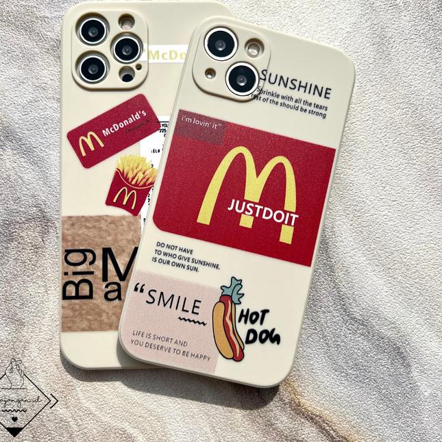 MCD Mcdonald Case Iphone 6 6S 7 8 PLUS X XS XR 11 PRO MAX Casing Lucu - HOT DOG, 6 / 6S