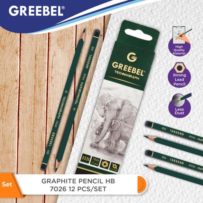 

TERMURAH GREEBEL 7026 TECHNOGRAPH GRAPHITE HEXAGONAL PENCIL HB (12 PCS/SET) /ALAT TULIS AESTHETIC/ALAT TULIS SEKOLAH/ALAT TULIS SET/ALAT TULIS LENGKAP/ALAT TULIS ANAK/ALAT TULIS LUCU
