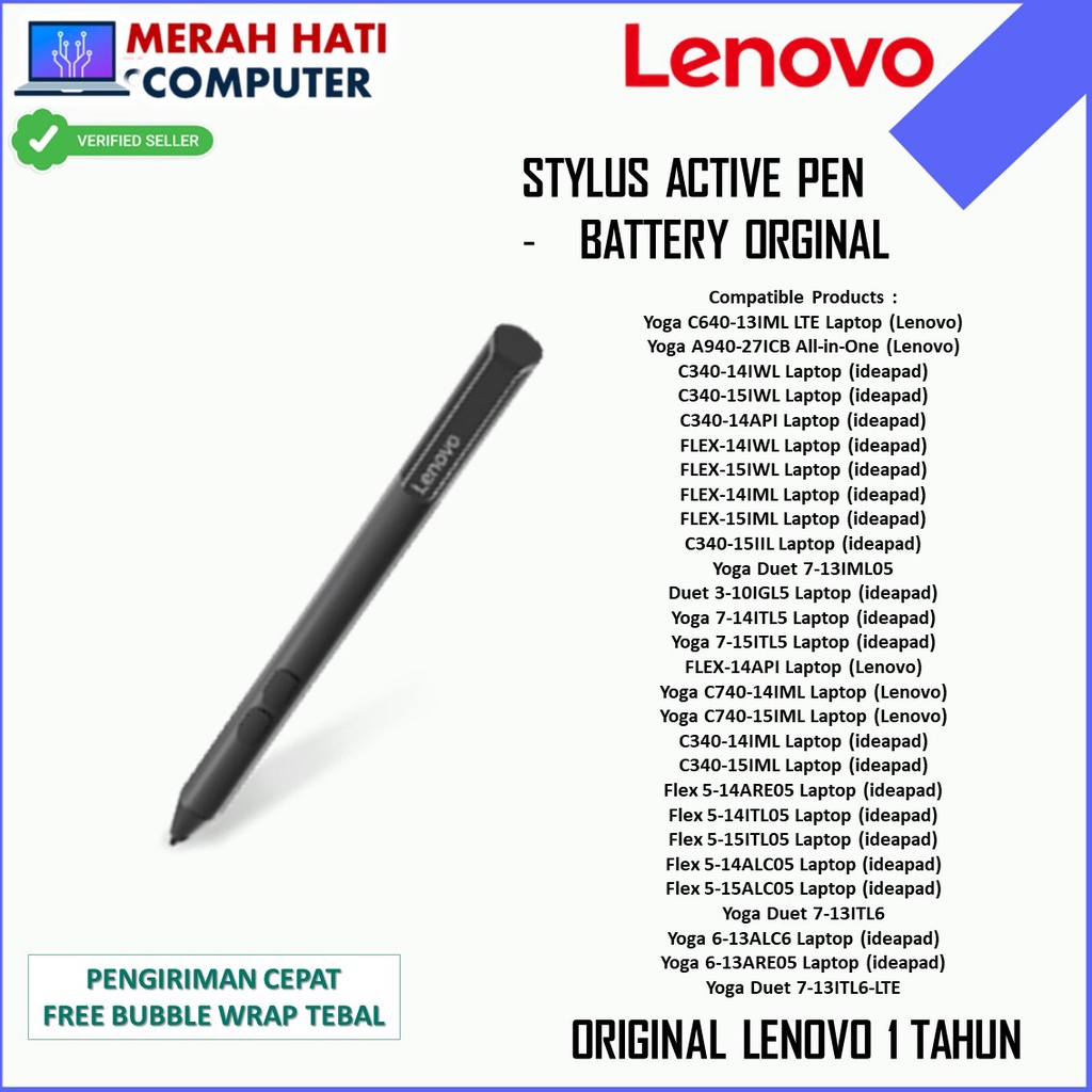 LENOVO STYLUS DIGITAL PEN BATTERY ORIGINAL