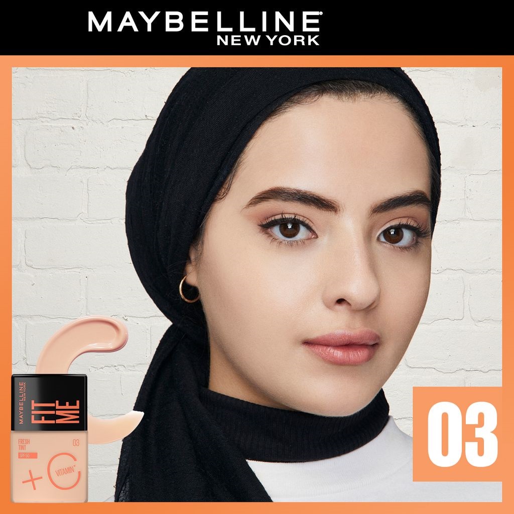 MAYBELLINE Fit Me Fresh Tint Spf 50 + Vitamin C 30mL  |Foundation Tint BY AILIN