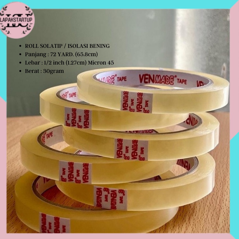 

Solatip Bening1/2 Inch Panjang 72 Yard Per Roll Tahan Air LS