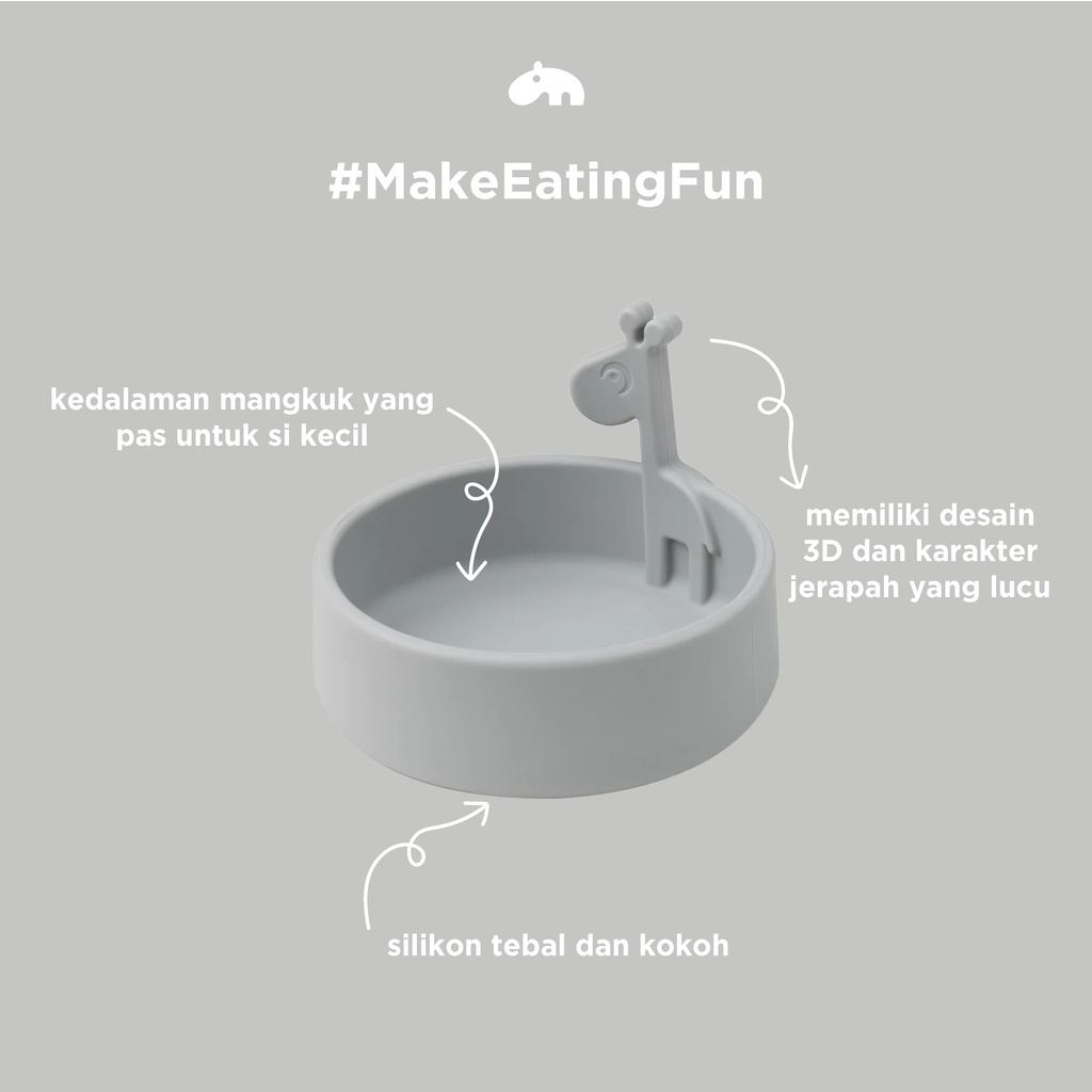 Done by Deer Peekaboo Silicone Baby Bowl Raffi Mangkuk Anak