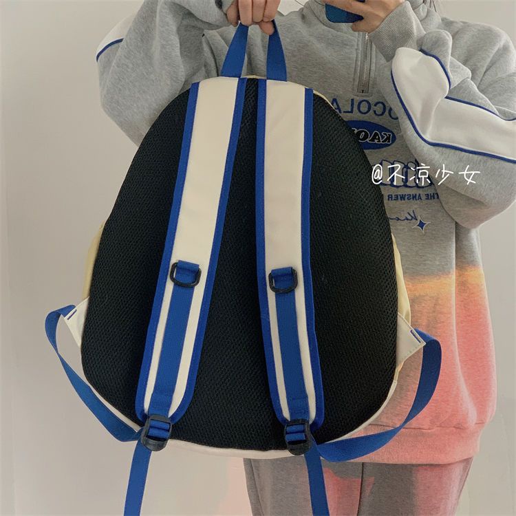 ✿❁Tas sekolah ulzzang asli desain ceruk Jepang ins berkapasitas besar ransel ringan ransel gadis retro