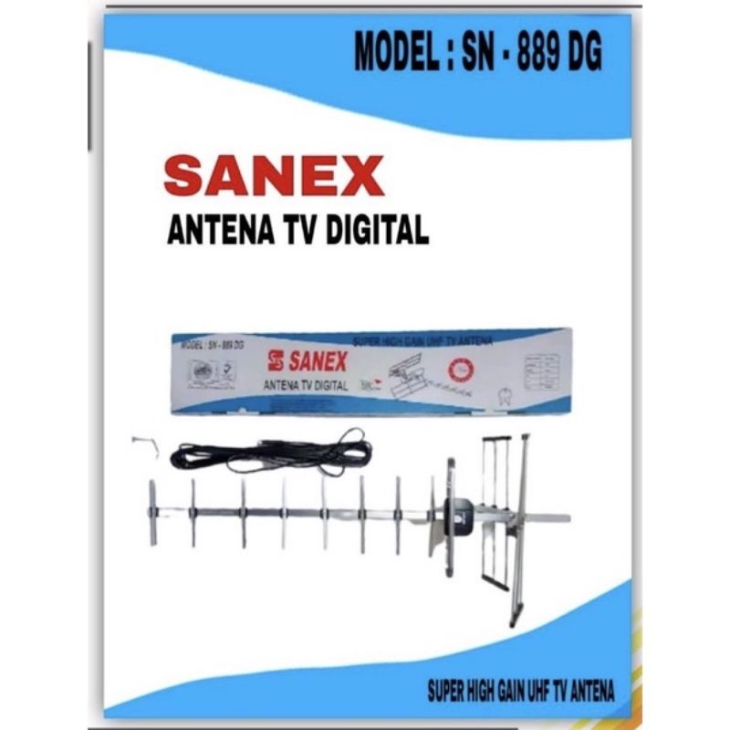 Antena TV Digital Sanex SN 889 DG / SN-889 DG FREE KABEL 10METER Antena TV Digital Sanex Outdoor