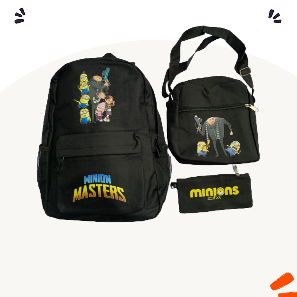 Tas Sekolah Anak Laki Laki Perempuan Tas Ransel Anak Minions Minion Series Tas Sekolah Bag School Keren