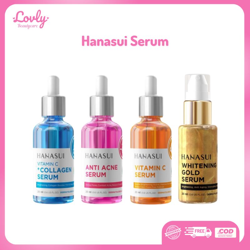 Jual Hanasui Serum Wajah Vitamin C Collagen Anti Acne Whitening Gold 20 Ml Original 