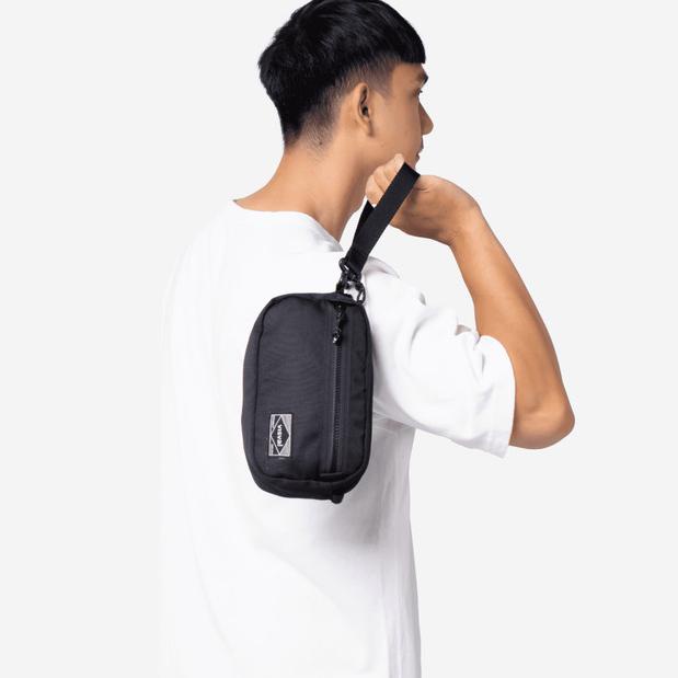 Sling Bag Pouch Kona - Visval - Black - Tas Selempang
