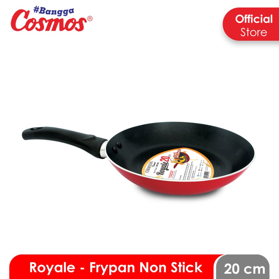 Frypan Cosmos CFP 20cm Ceraflon ROYALE Teflon Wajan Anti Lengket Royal Fry Pan Non Stick CFP R