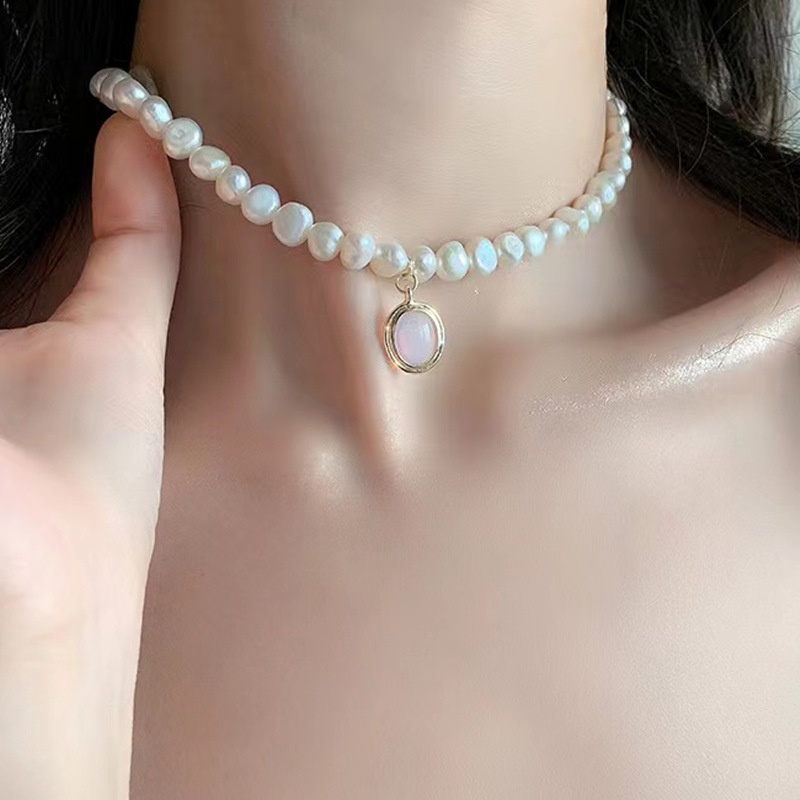 Kalung Rantai Pendek Aksen Mutiara Gaya Korea Untuk Wanita