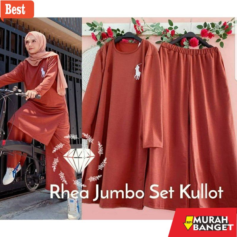 baju setelan wanita kekinian 2022 PCS SET RHEA PAKAIAN WANITA SETELAN ATASAN TUNIK DAN CELANA BABYTE