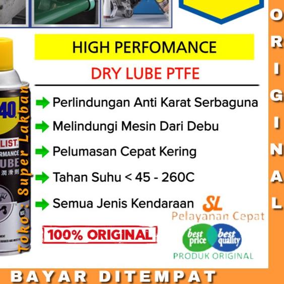 Pelumas Anti Karat WD 40 Dry Lube WD40 Melindungi Rantai Motor Sepeda