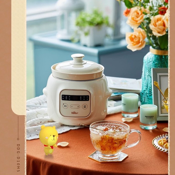 Slow Cooker Bear Slow Cooker 1L Multifungsi