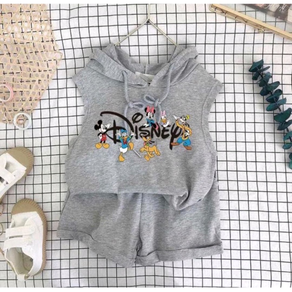 PROMO-SETELAN BAJU HOODIE LEKBONG ANAK LAKI-LAKI DAN ANAK PEREMPUAN MOTIF MICKEY DISNEY UMUR 1-5 TAHUN