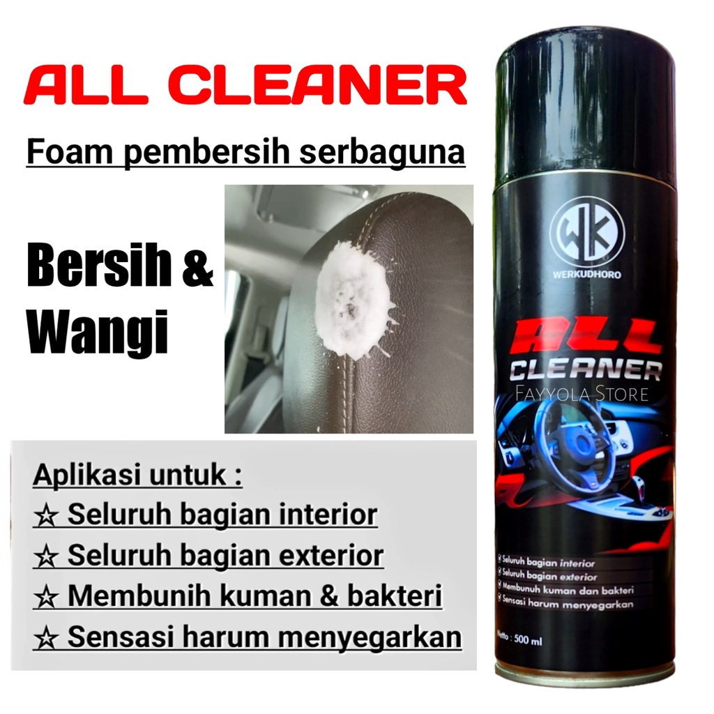 FOAM Pembersih Interior Mobil Jok Plafon Dasbor Doortrim karpet kulit vinyl bludru