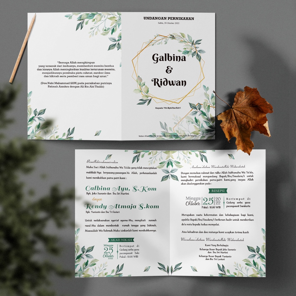 Undangan pernikahan elegan murah dan mewah. Undangan pernikahan jasmine