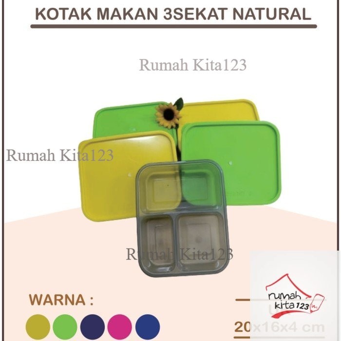 BOX MAKANAN KOTAK BEKAL SEKAT PLASTIK QUEEN
