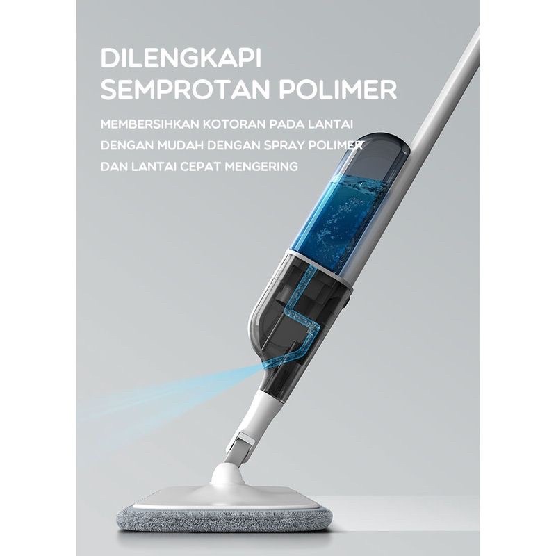 (BONBOX-806/704) All in One Cleaning Tools/ Pembersih Lantai/ Alat Pel Lantai Kain Fiber + Ember Spin Mop Alat