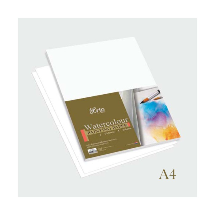 

ARTO Watercolour Paper Pack A4 (300 gsm, 10s, 100% Cotton)