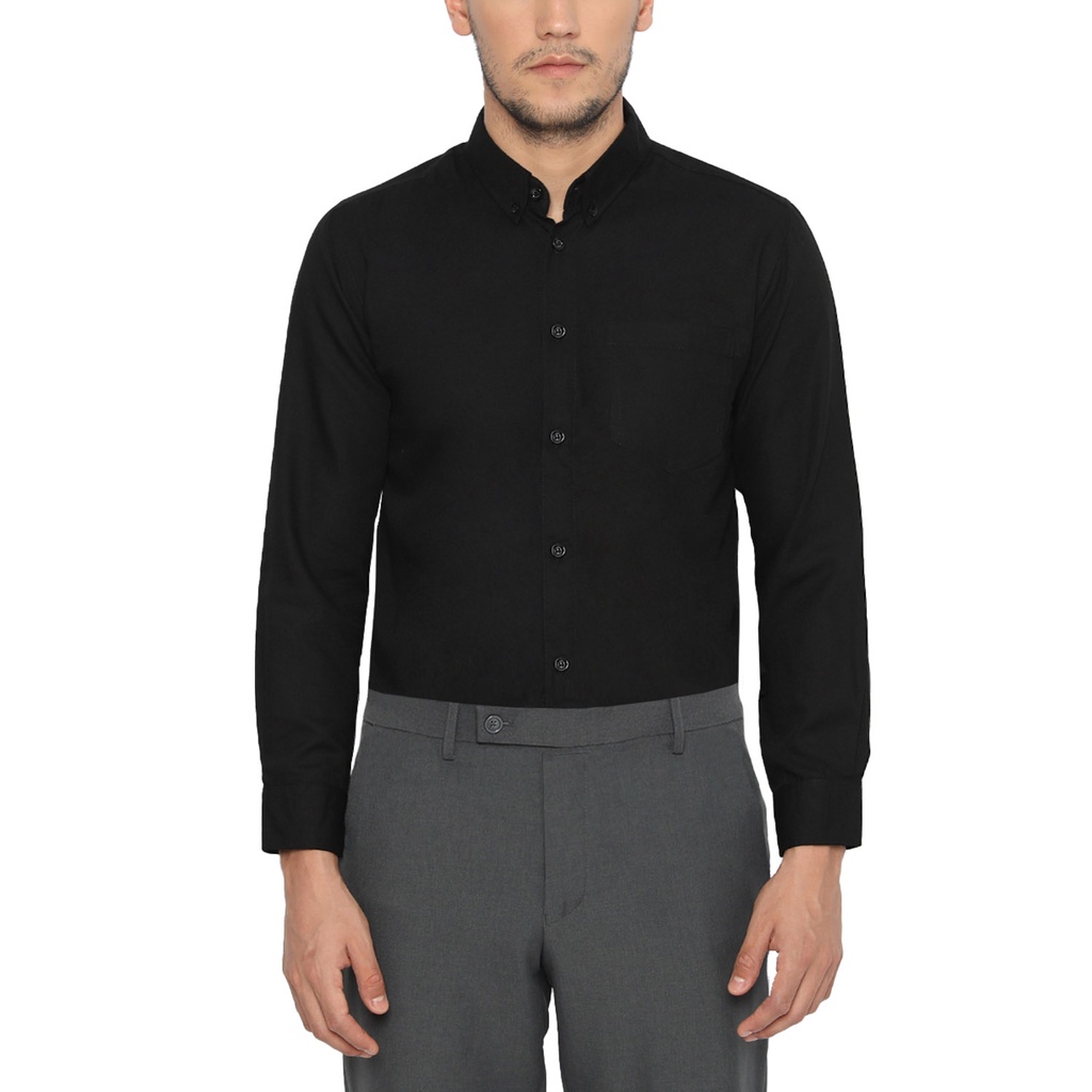 Kemeja Lengan Panjang Pria Premium Basic Polos by CELANASTUDIO