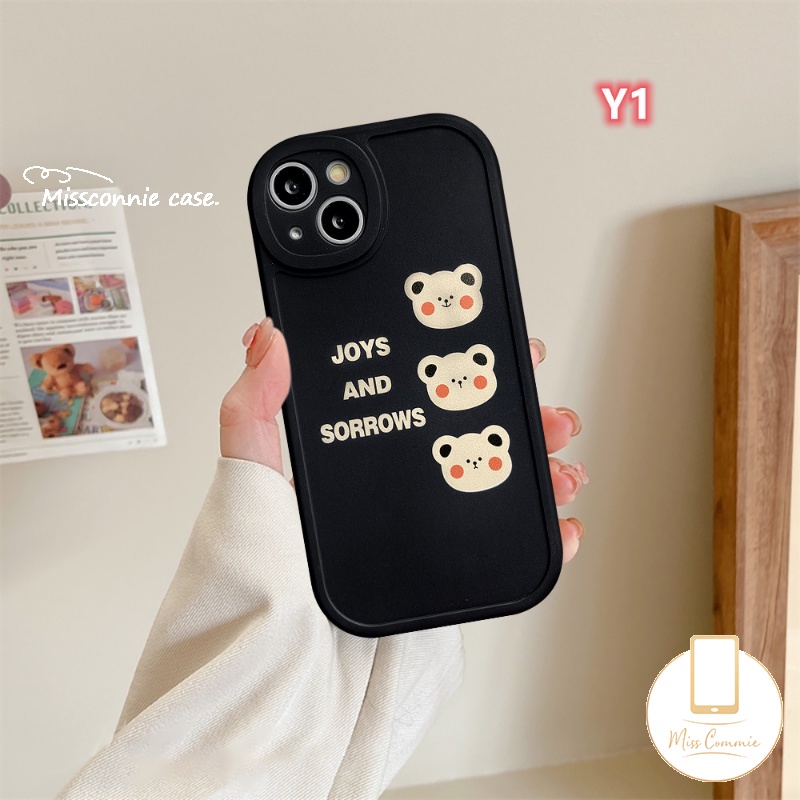 Casing OPPO A54 A16 A12 A5s A74 A55 A15 A76 A95 A77s A57 2022 A7 A96 A16K A16E A3S A94 A1K A9 A5 A31 A15s A78 A53 Reno 8T 5Z 8 7 7Z 5F 6 4 A92 A36 Kartun Soft Case Beruang Korea