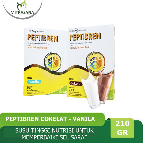 

Peptibren Cokelat Vanilla - 210 gr - Membantu Memenuhi Kebutuhan Nutrisi
