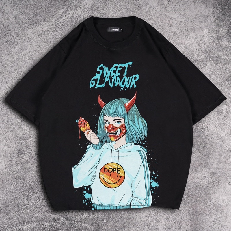 [N01060] T-shirt Oversized Distro Motif SWEET GLAMOUR