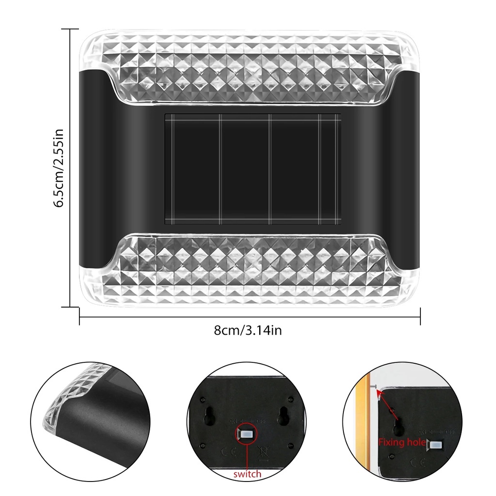 Lampu Dinding 2 LED Tenaga Surya Anti Air IP65 Bahan ABS Untuk Dekorasi Outdoor