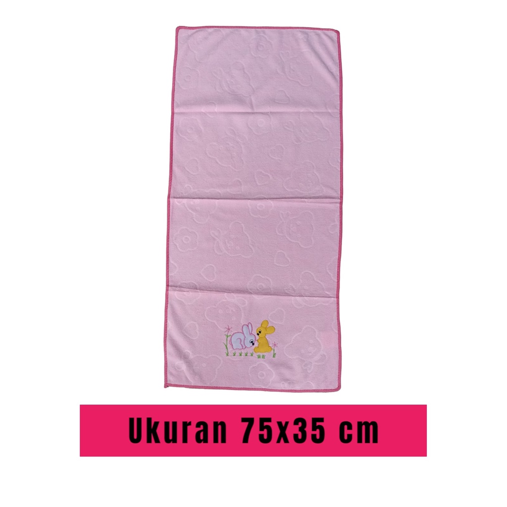 Handuk Mandi Halus 75 x 35 cm High Quality / Daya Serap Yang Bagus MICROFIBER Handuk bayi Import