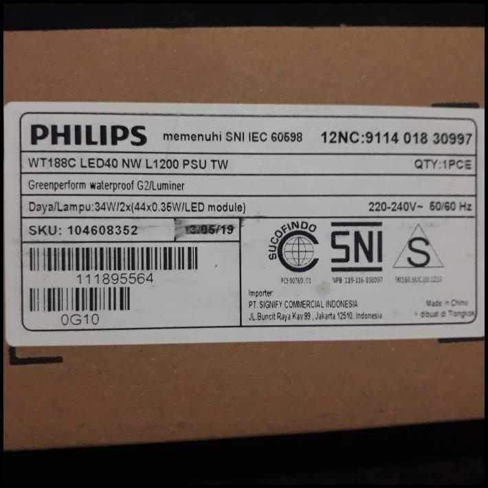 Promo Philips Greenperform Waterproof Wt188C Led40 Nw L1200 Psu Tw