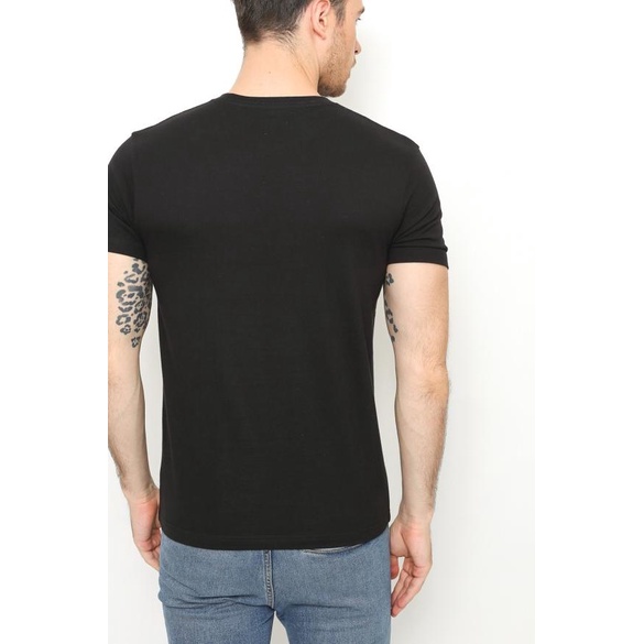 GTEE MEN KAOS POLOS KERAH ROUND NECK BLACK - L