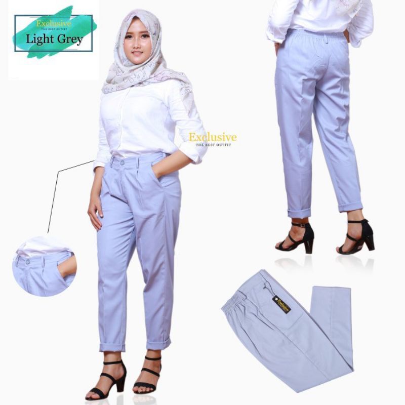 BAGYPANTS CELANA WANITA BELAKANG KARET CELANA KERJA