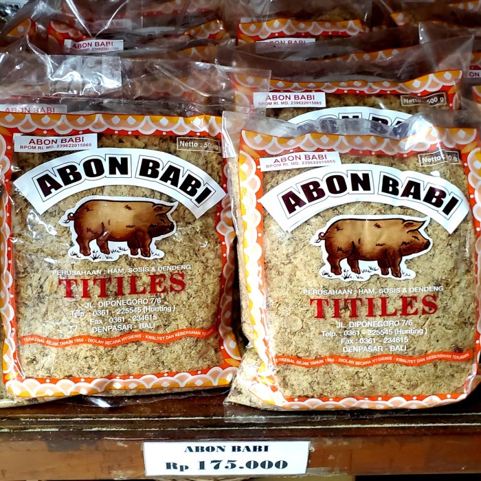 

Abon Babi Titiles Bali 500gr