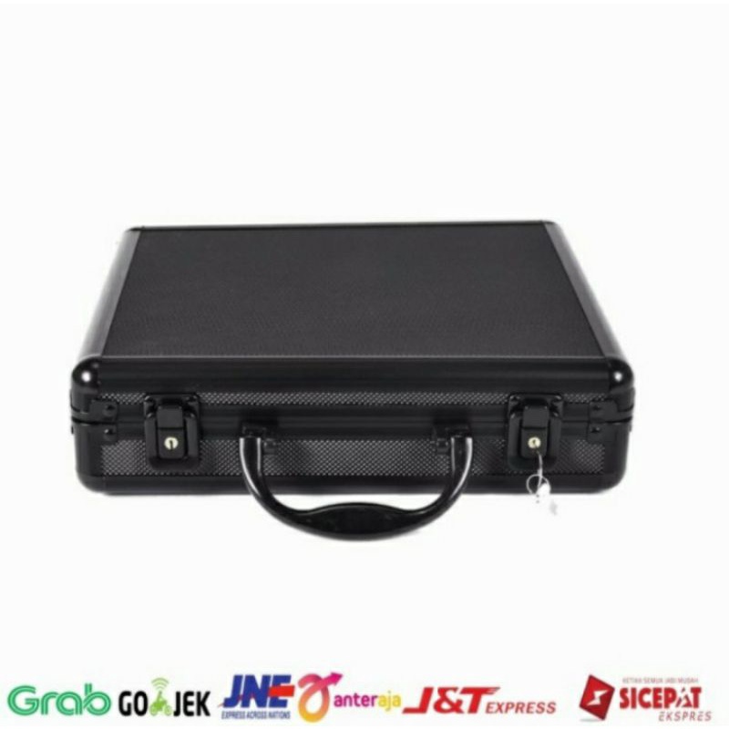 Koper Hardcase Box Alumunium Full Black Hitam