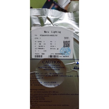 2835 led 9v 6700k/ 7000k/7600k super putih (RT series) Mers lighting