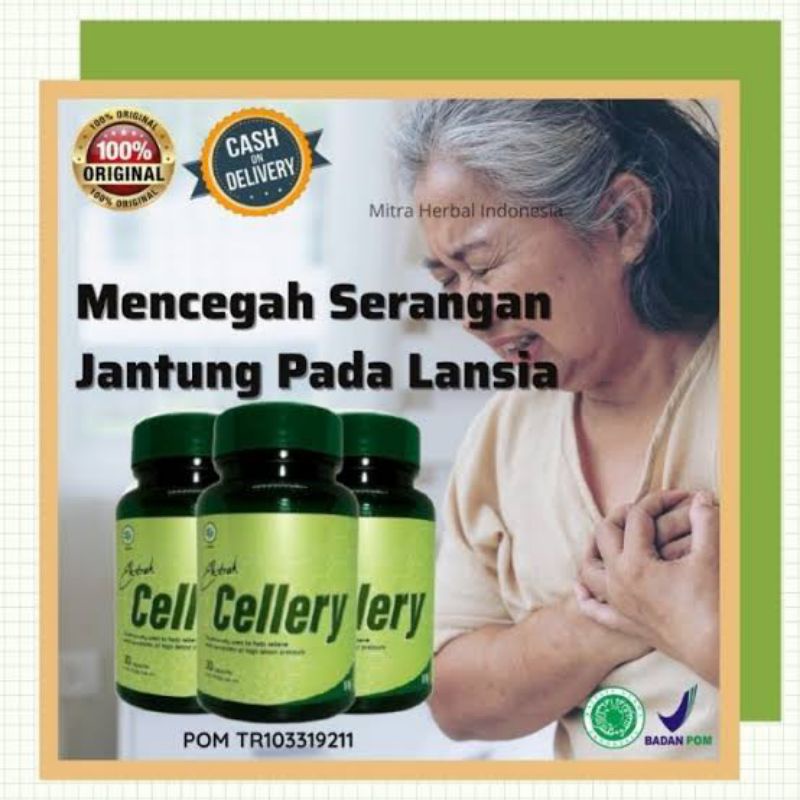 E Cellery kapsul herbal obat darah tinggi hipertensi Cellery asli bpom