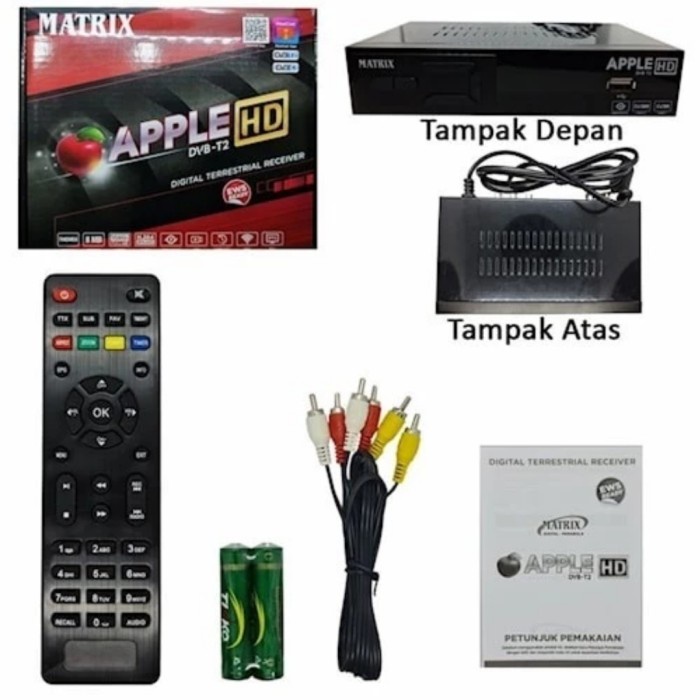 Tv Digital Full HD - STB - Set Top Box TV Digital Matrix DVB T2 Apple