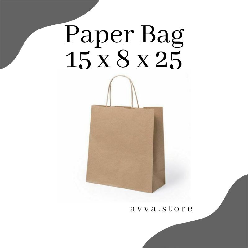

PAPERBAG COKLAT SIZE 15x25| PAPERBAG KADO HAMPERS READY STOCK MAKASSAR