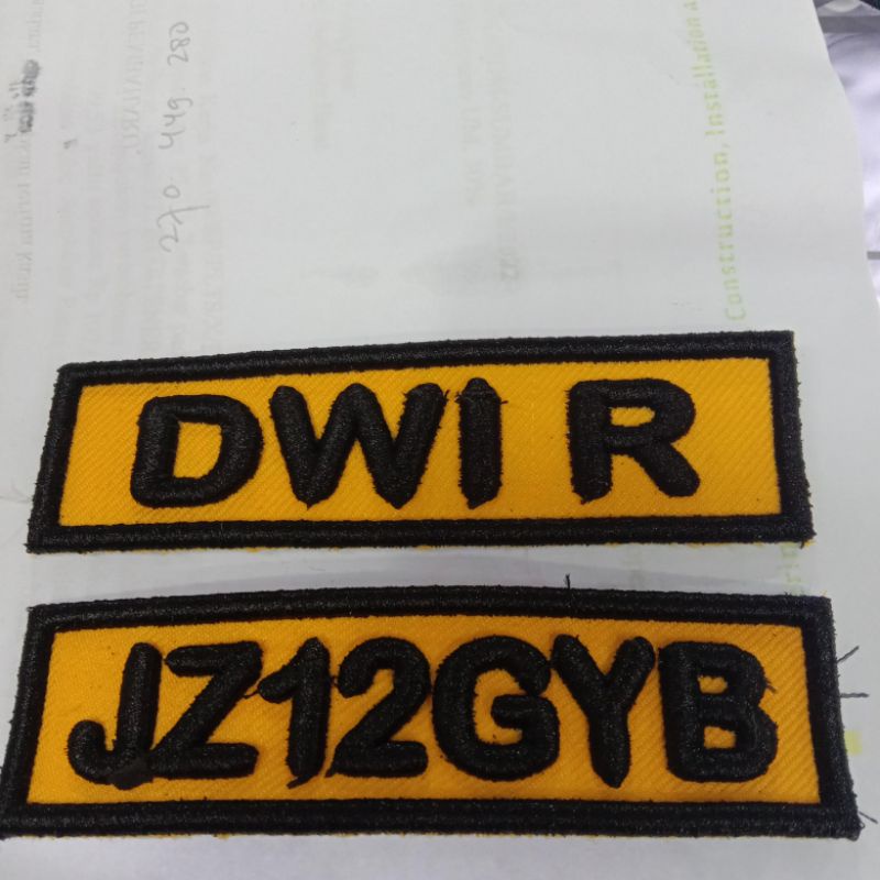 

label nama rapi, Orari, satpam, dishub, ormas, dll timbul