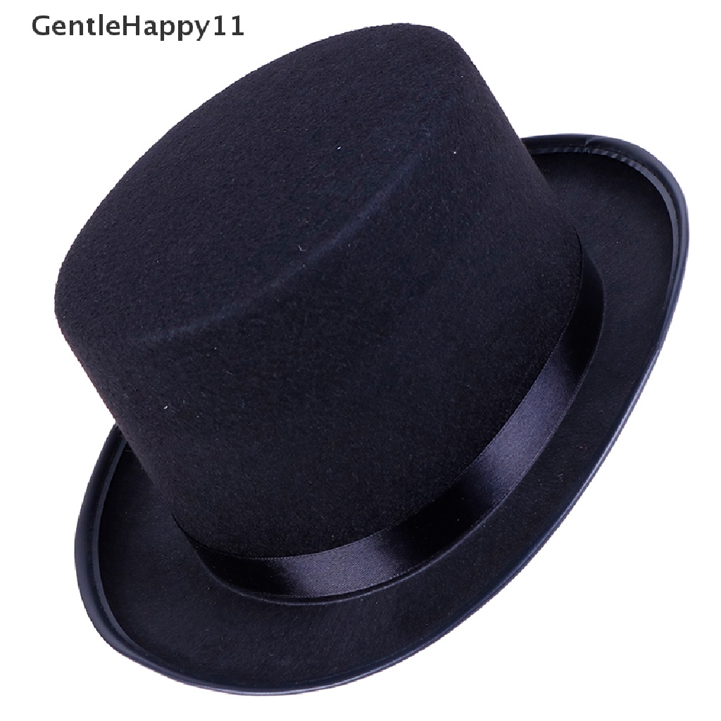 Gentlehappy Black Top Hat Kostum Pesulap Tuxedo Mat Hatter Pernikahan Pesta Natal Formal id