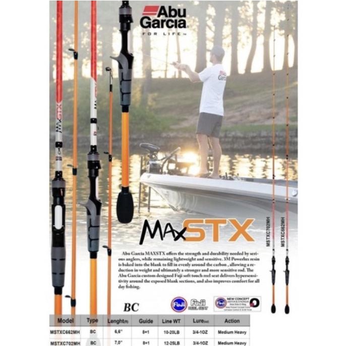 Joran BC Abu garcia MAX STX 662,702 Carbon hollow