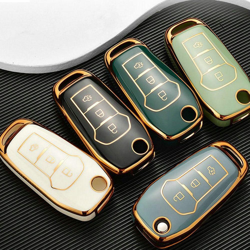 Top Remote Key Case Soft TPU Aksesoris Mobil Skin Key Fob Cover