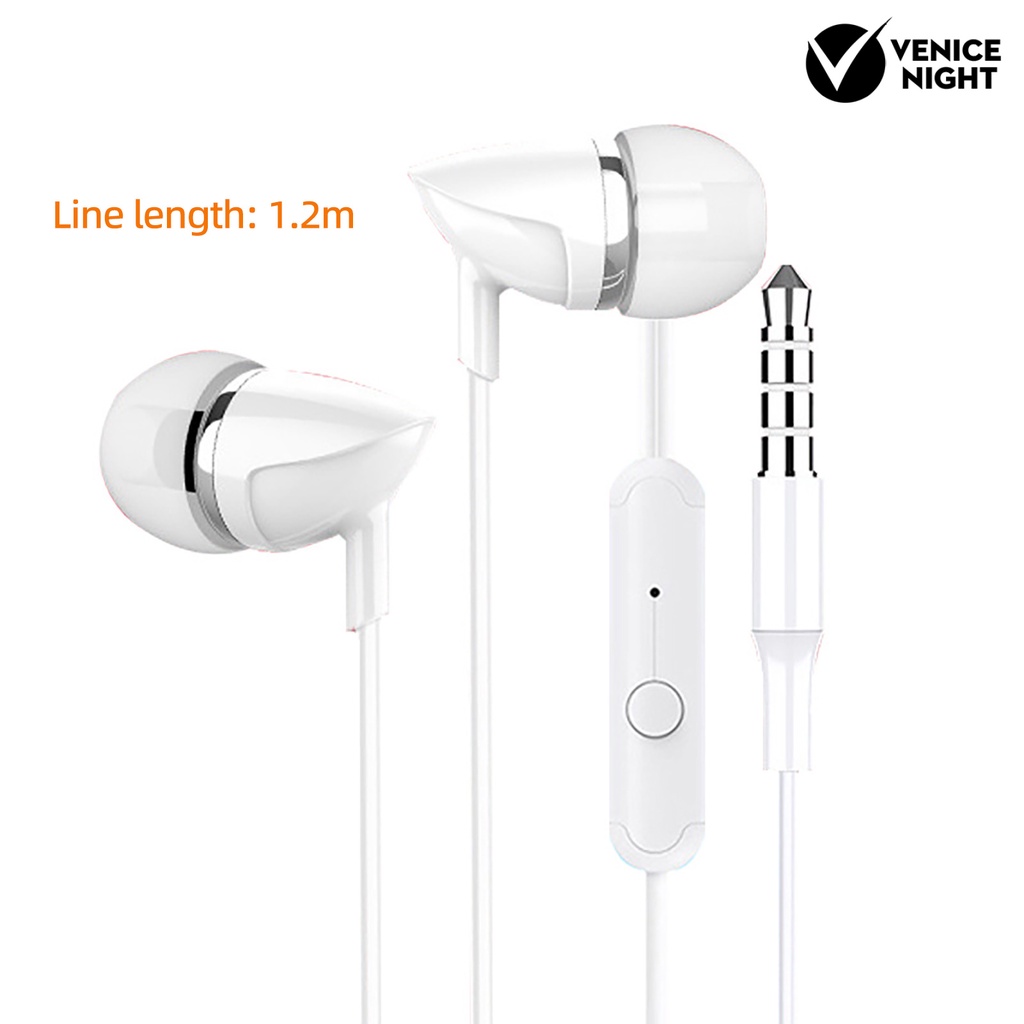 (VNEP) (Berkabel) Earbud High Fidelity 6D Mega Bass Universal 3.5mm In-ear Student Surround Gaming Earbud untuk Lari