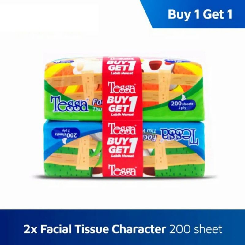 Tisu Tessa isi 2 Banded @200+200 sheets Tisu Tessa 200 sheets