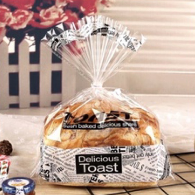 

Plastik roti tawar roti manis motif unik 1 pack=25 lbr