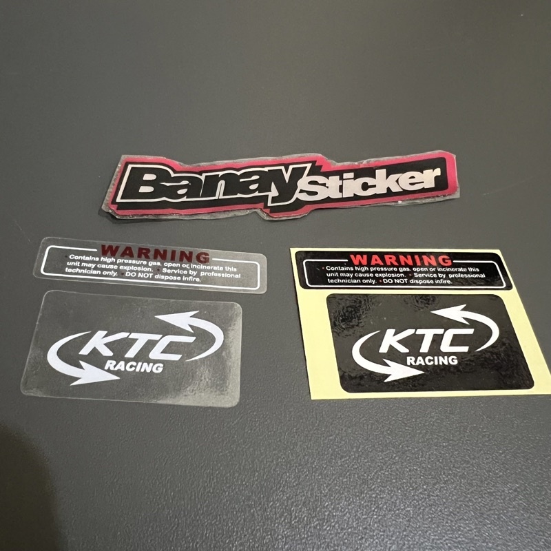 STICKER Stiker Shock KTC RACING Transparan