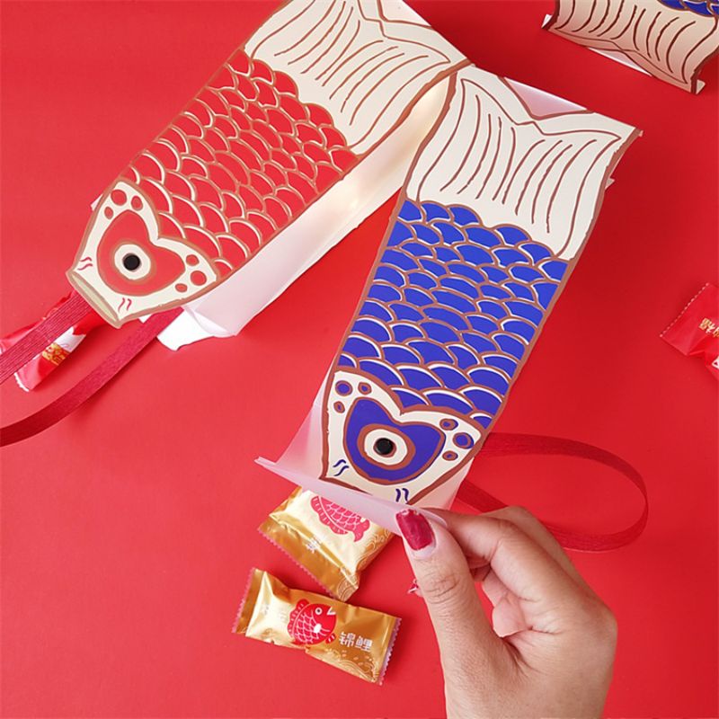 BOX TENTENG 3D IKAN KOI MERAH GOLD/GIFT BOX SINCIA CNY-B1