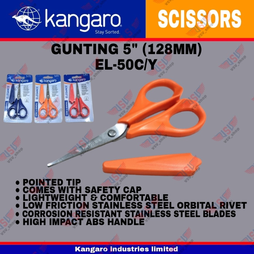 Gunting 5&quot; / Gunting kertas / Gunting Stainless Steel 128mm Scissors