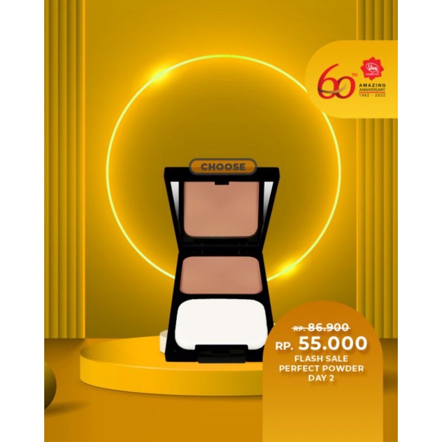 Viva Queen Perfection Natural Bright Two Way Cake Compact Powder Bedak Padat