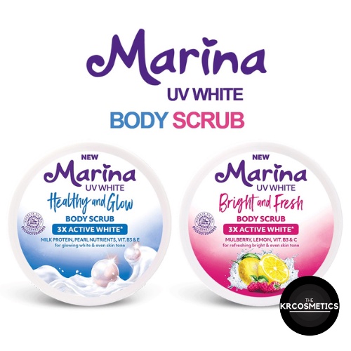 MARINA uv white body scrub lulur mandi 200 gr